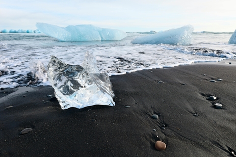 Sea ice on a shore